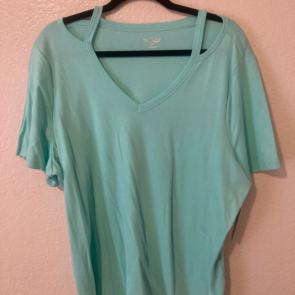 Kim Rogers Green Relaxed Short Sleeve Tee